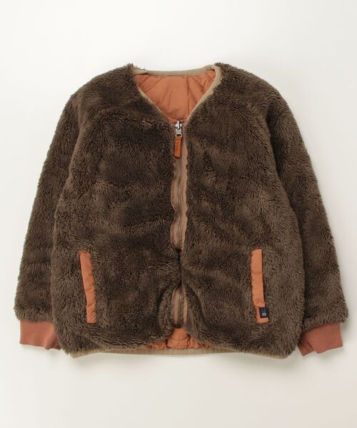 「BEAMS」 「KIDS」キルティング中綿ブルゾン 130 オレンジ キッズ_画像3