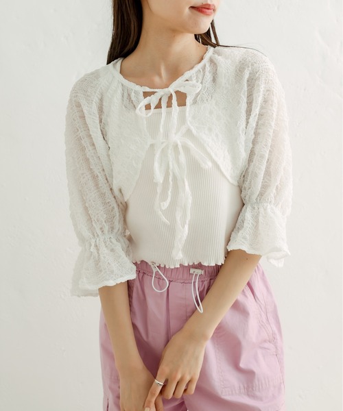 「OLIVE des OLIVE」 ボレロ FREE アイボリー レディース_画像5