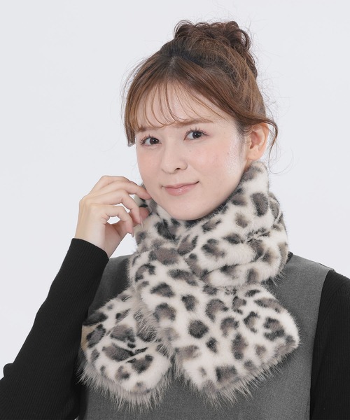 マリークワント　ストール　千鳥柄　ブラック MARY QUANT（マリークヮント） マフラー ストール マリークワント エコ