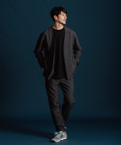 「THE SHOP TK 」 イージーパンツ 03 チャコールグレー メンズ_画像2
