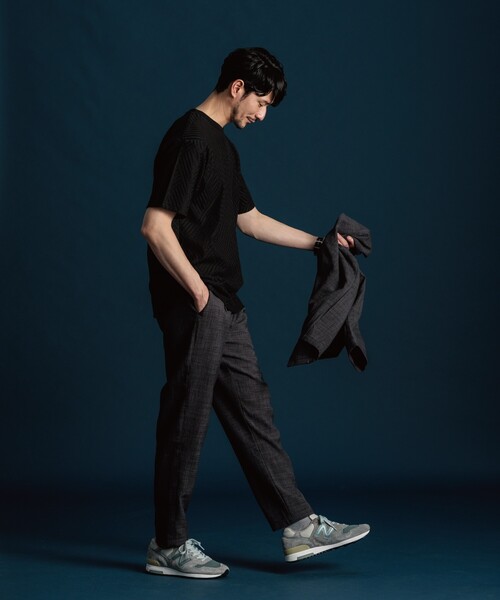 「THE SHOP TK 」 イージーパンツ 03 チャコールグレー メンズ_画像3