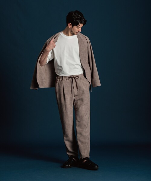 「THE SHOP TK 」 イージーパンツ 03 チャコールグレー メンズ_画像4