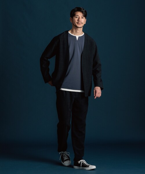 「THE SHOP TK 」 イージーパンツ 03 チャコールグレー メンズ_画像6