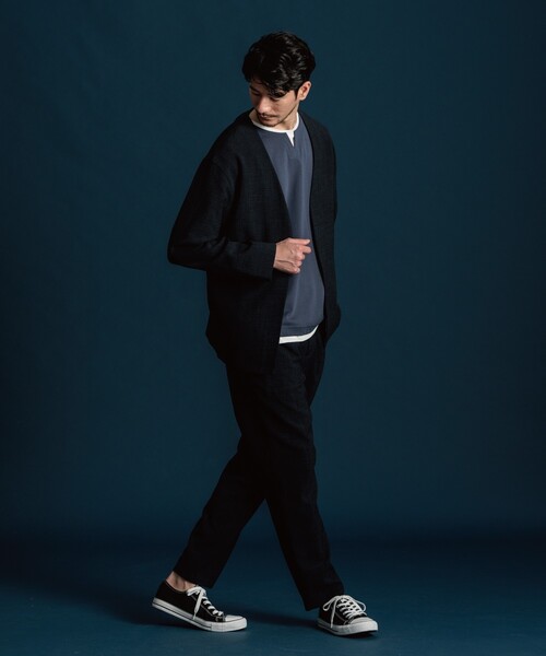 「THE SHOP TK 」 イージーパンツ 03 チャコールグレー メンズ_画像7