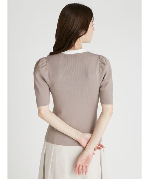 「CELFORD」 半袖ニット F オフホワイト レディースの画像
