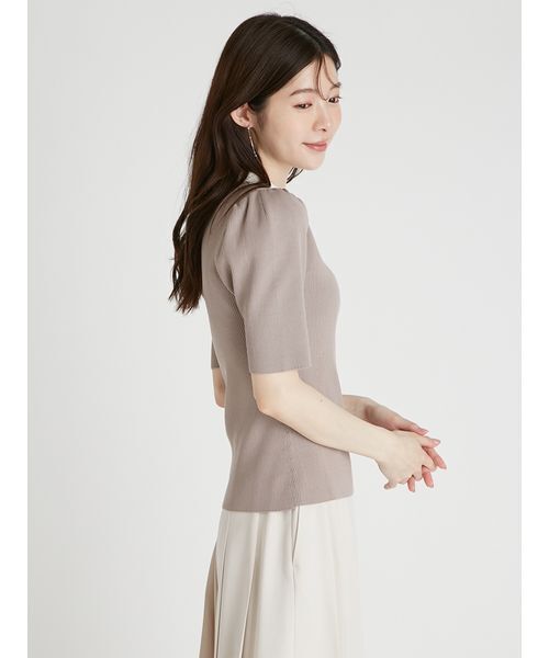 「CELFORD」 半袖ニット F オフホワイト レディースの画像