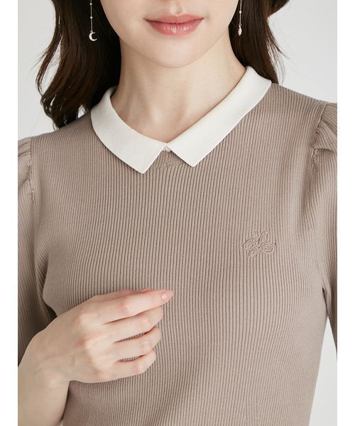 「CELFORD」 半袖ニット F オフホワイト レディースの画像