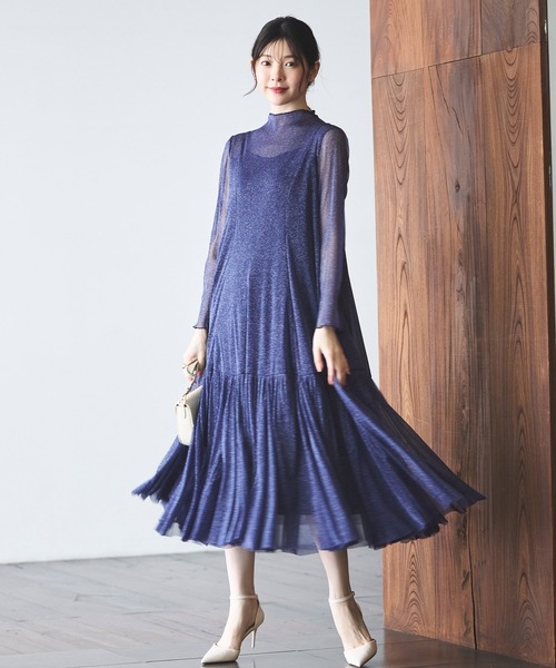 「RUIRUE BOUTIQUE」 長袖ワンピース M チャコール レディース_画像9