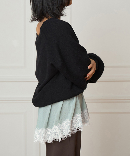 IENA LA BOUCLE（イエナラブークル） キャミソール 楊柳レースミニ