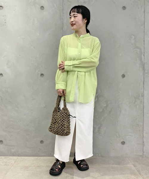 「SALON adam et rope'」 デニムスカート S チャコールグレー レディース_画像6