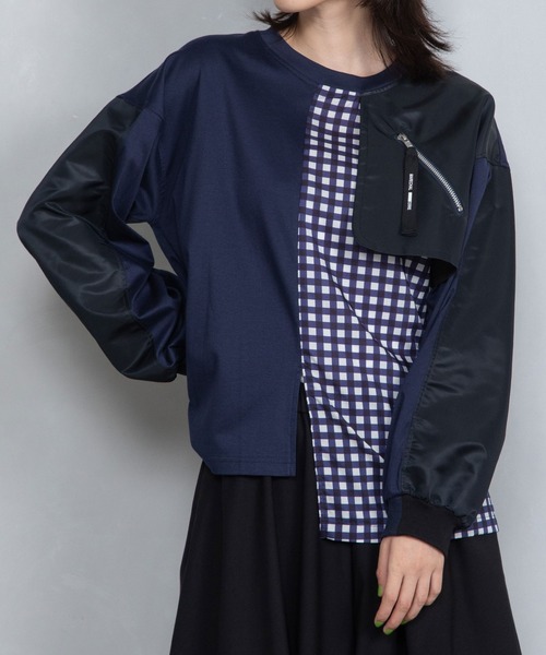 「MARECHAL TERRE」 長袖カットソー MEDIUM ブラック系その他 レディース_画像2