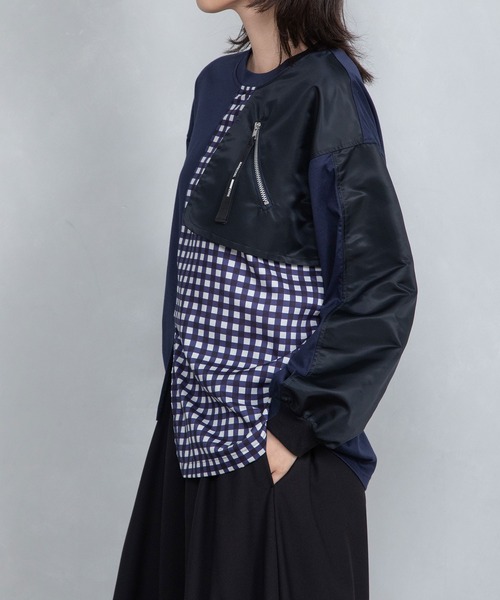 「MARECHAL TERRE」 長袖カットソー MEDIUM ブラック系その他 レディース_画像3