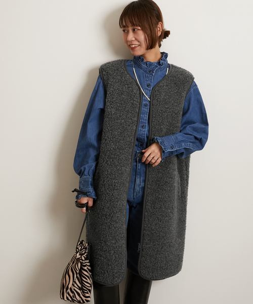 「COLD BREAKER」 ベスト FREE チャコールグレー レディース_画像7