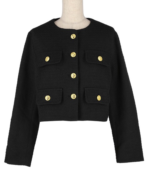 「coca（coca）」 ノーカラージャケット L アイボリー レディース_画像2