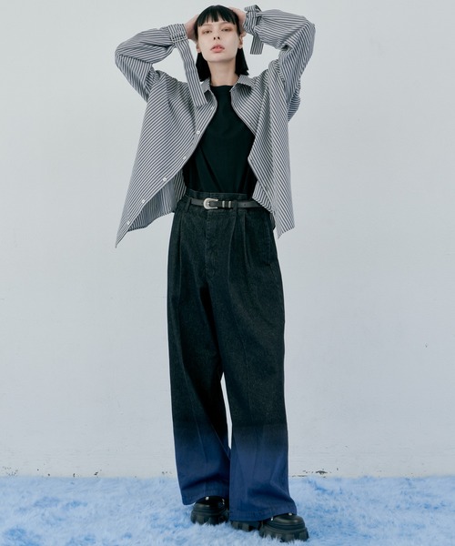 「AIVER」 長袖シャツ SMALL ホワイト メンズ_画像2