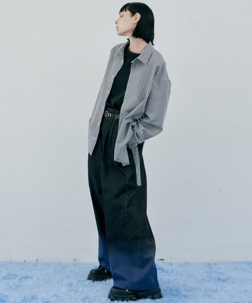 「AIVER」 長袖シャツ SMALL ホワイト メンズ_画像4