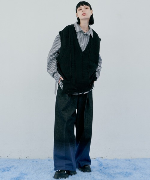 「AIVER」 長袖シャツ SMALL ホワイト メンズ_画像9