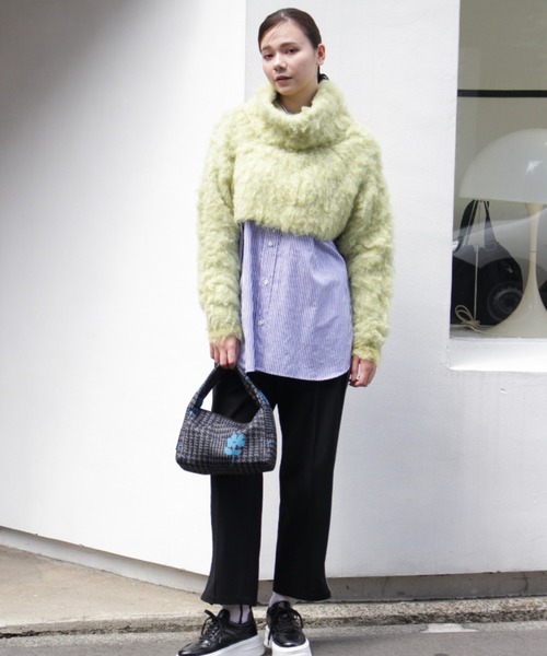 「H.A.K」 長袖シャツ FREE ブルー レディース_画像4