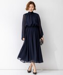 ドレス ドットクレープシフォン ドレスの詳細画像1