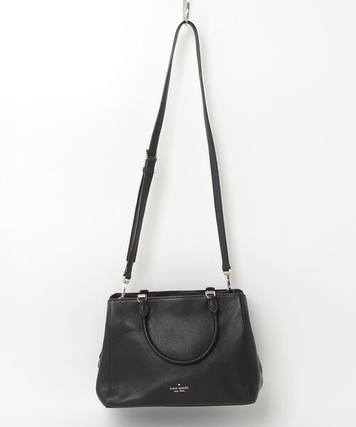 みっちゃん Kate spadeショルダーバッグブラック レザーポシェット ラベル ポシェット | KATE SPADE NEW YORK (Women)/ケイト・スペード