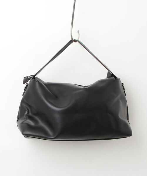 ⚠️ bobo⚠️Ayakawasaki黒いレザー ハンドバッグ ステッチデザイン レザーハンドバッグ(FREE ブラック): Samantha