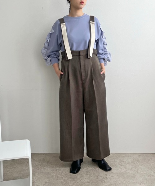 「LHELBIE」 パンツ M ブラウン レディース_画像2