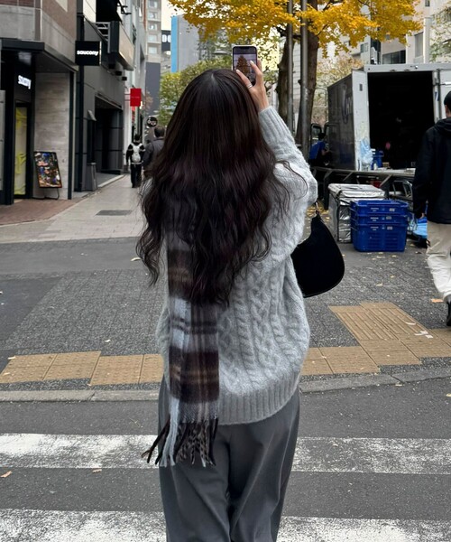 【NEW】フレディエミュ（fredy emue）/ふわふわ柄編みニットプルオーバー fredy emue（フレディエミュ） ニット セーター ふわふわ柄編みニット