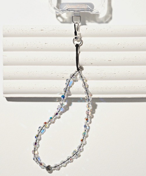 【正規品】String Ting ストリングティング　ストラップ　シルバー　水色 stringting ストラップ ブルー ストリングティング｜Yahoo!フリマ（旧