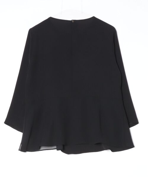 「INDIVI」 長袖ブラウス 38 ブラック レディース_画像2