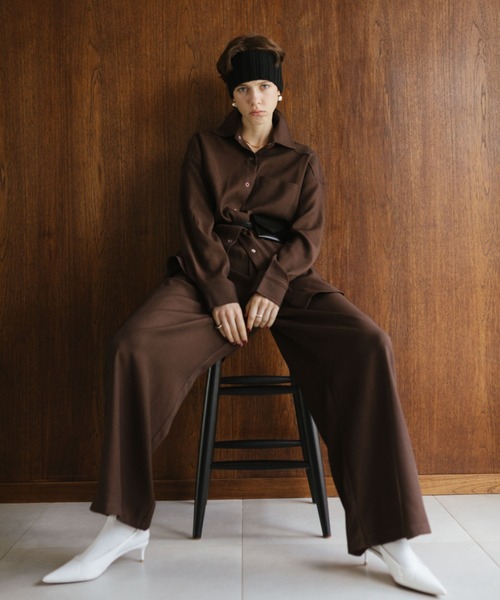 「HANNE」 パンツ MEDIUM ブラウン レディース_画像2