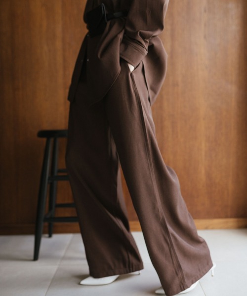 「HANNE」 パンツ MEDIUM ブラウン レディース_画像4