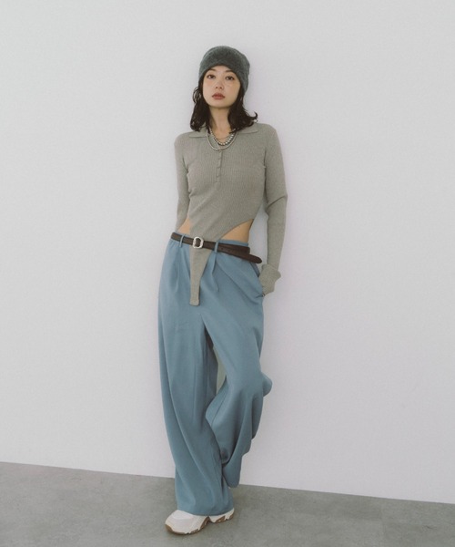 「HANNE」 パンツ MEDIUM ブラウン レディース_画像7