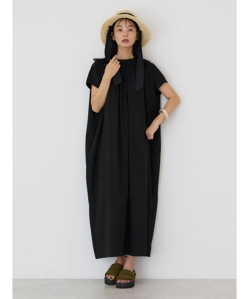 「AMERICAN HOLIC」 半袖ワンピース L ブルー レディース_画像2