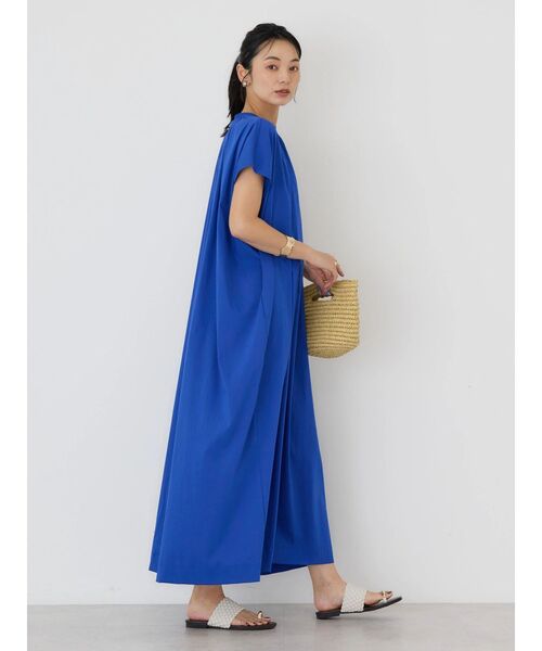 「AMERICAN HOLIC」 半袖ワンピース L ブルー レディース_画像3