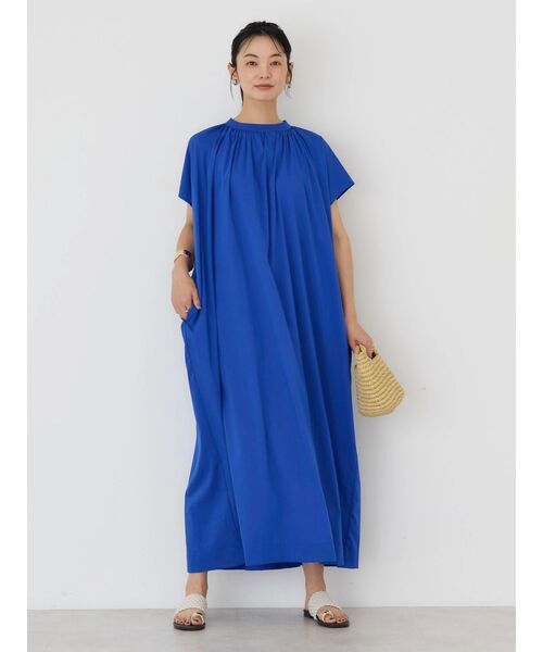 「AMERICAN HOLIC」 半袖ワンピース L ブルー レディース_画像4