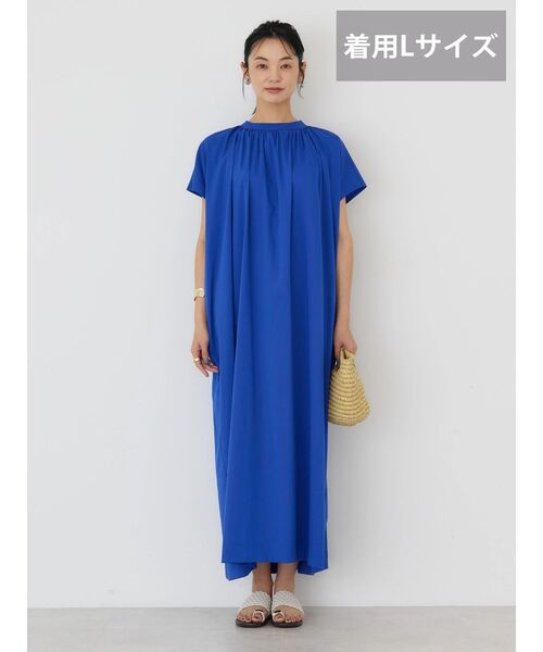 「AMERICAN HOLIC」 半袖ワンピース L ブルー レディース_画像7