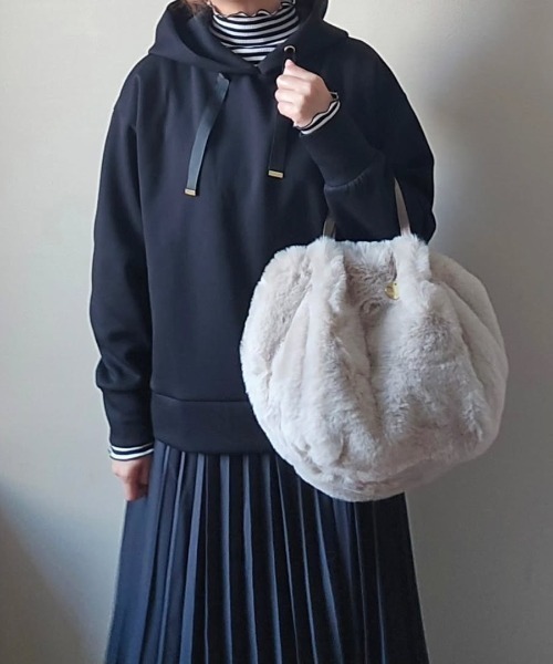 「ikka」 プルオーバーパーカー M ブラック レディース_画像7