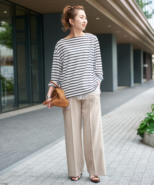 Spick＆Span（スピック アンド スパン） tシャツ シアーボーダーT