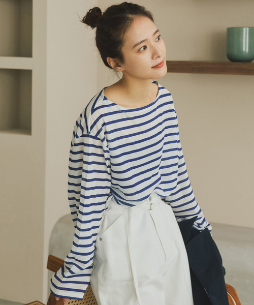 Spick＆Span（スピック アンド スパン） tシャツ シアーボーダーT