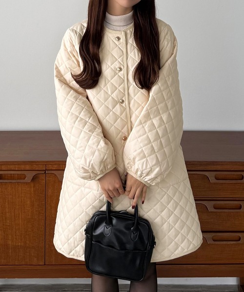 「callautia」 ノーカラーコート SMALL ブラック レディース_画像9