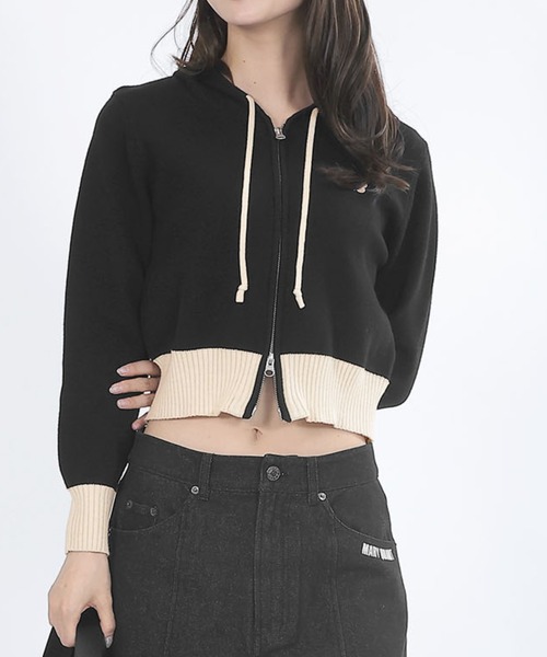 MARY QUANT（マリークヮント） パーカー マリークワント フードロゴ