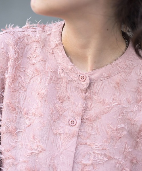 「＆HALF」 「noage」長袖ブラウス FREE オフホワイト レディース_画像2