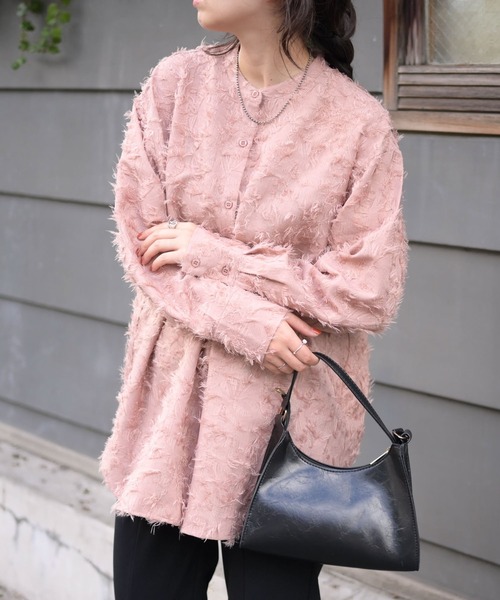 「＆HALF」 「noage」長袖ブラウス FREE オフホワイト レディース_画像3