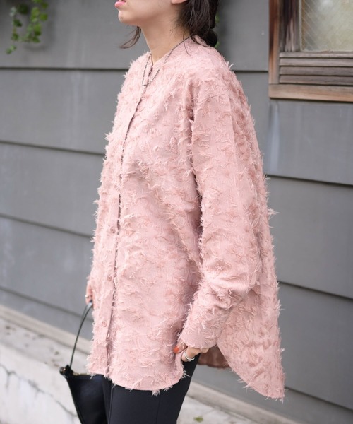 「＆HALF」 「noage」長袖ブラウス FREE オフホワイト レディース_画像4