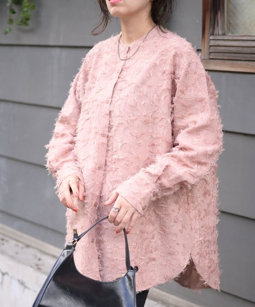 「＆HALF」 「noage」長袖ブラウス FREE オフホワイト レディース_画像5