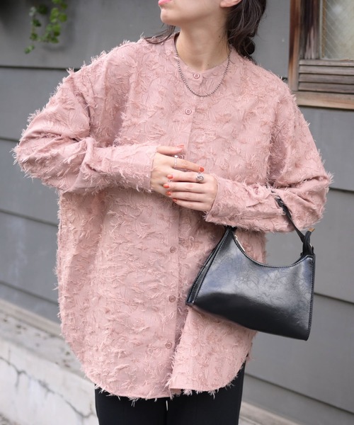 「＆HALF」 「noage」長袖ブラウス FREE オフホワイト レディース_画像6