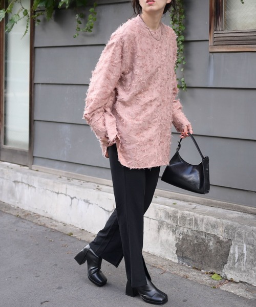 「＆HALF」 「noage」長袖ブラウス FREE オフホワイト レディース_画像9