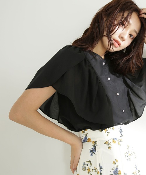 「NATURAL BEAUTY BASIC」 ノースリーブブラウス SMALL ブルー レディース_画像2