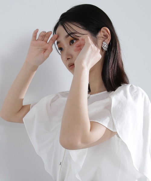 「NATURAL BEAUTY BASIC」 ノースリーブブラウス SMALL ブルー レディース_画像5