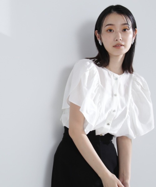 「NATURAL BEAUTY BASIC」 ノースリーブブラウス SMALL ブルー レディース_画像7